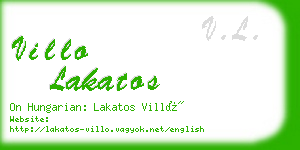 villo lakatos business card